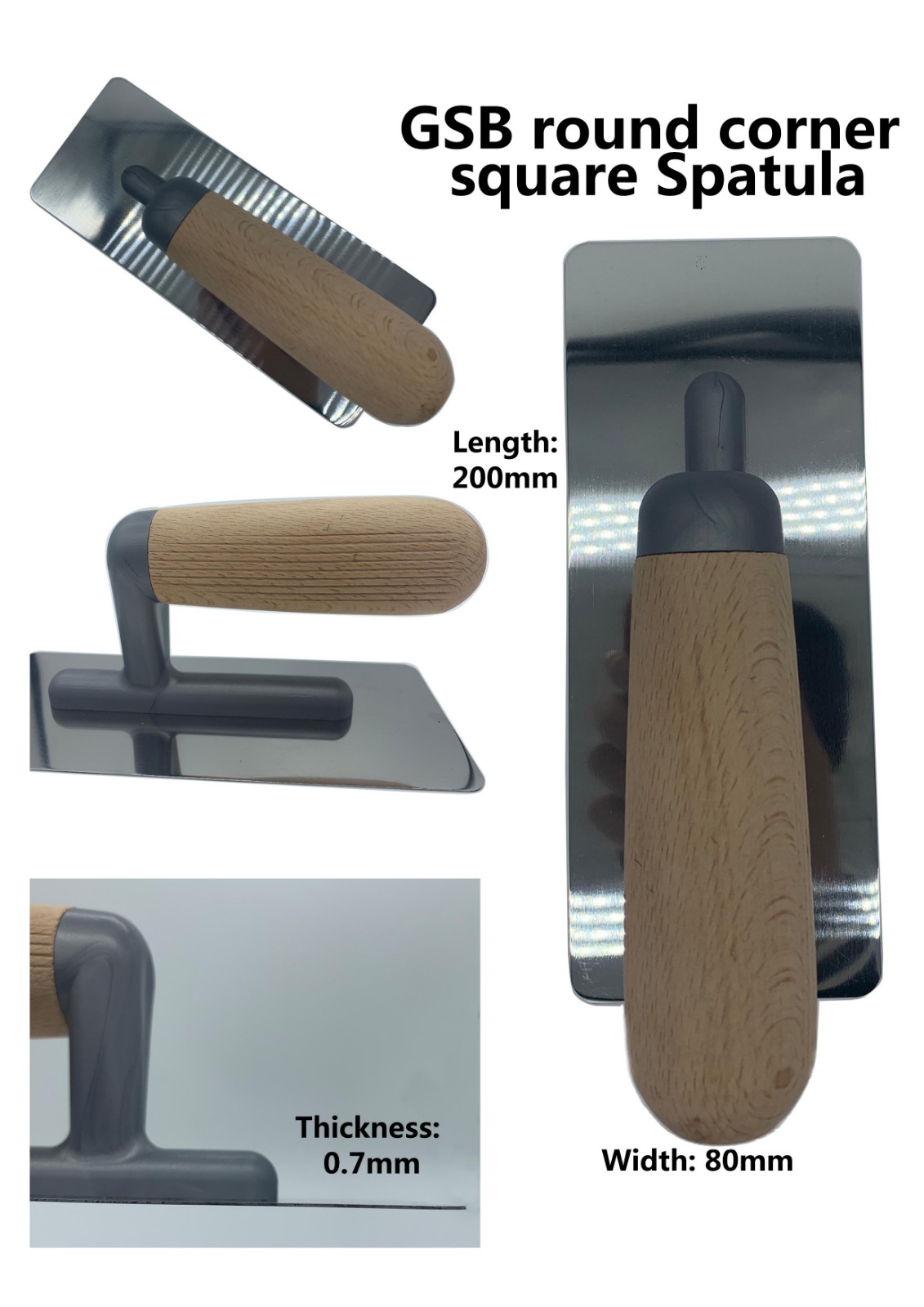 GSB rounded corner square spatula