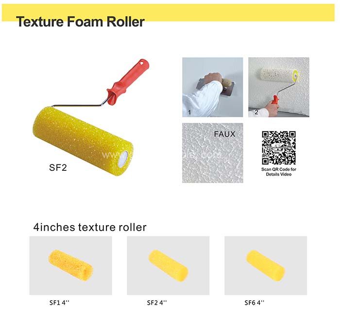 Round Design Texture Roller For Wall Paint